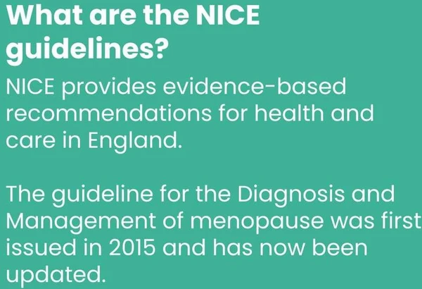 📣 NEWS ABOUT NEW NICE GUIDELINES (UK)