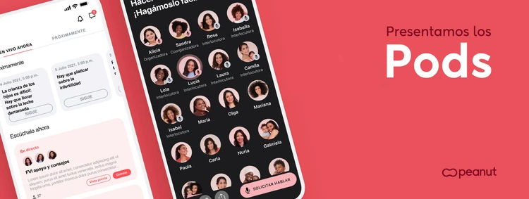 Presentamos los Pods de Peanut: Conversaciones de audio en vivo